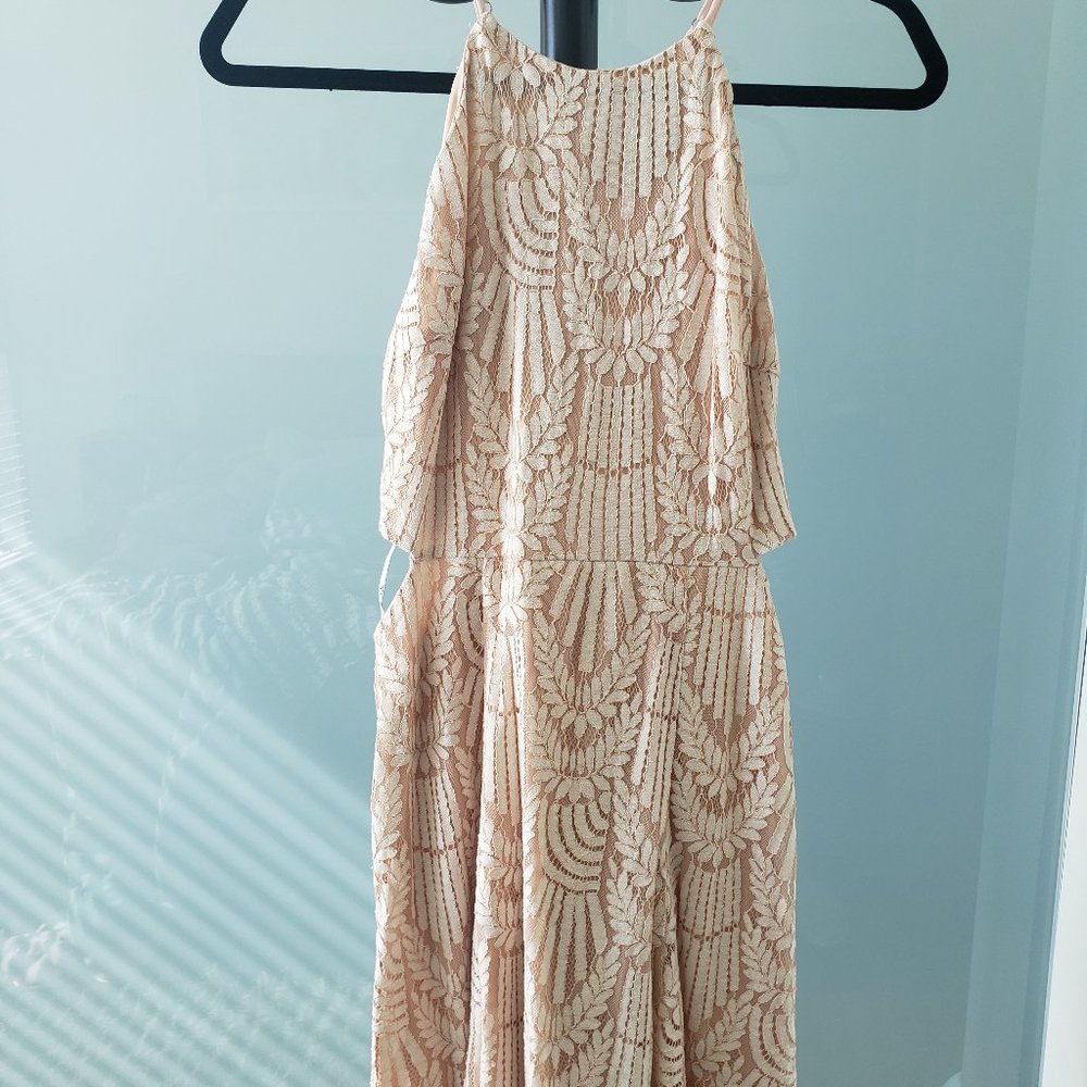 Lulus cream cutout mini dress